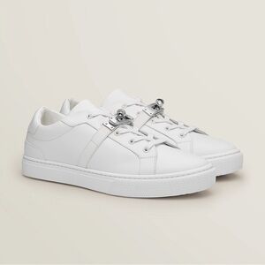 Hermes White Calf Leather Day Sneakers